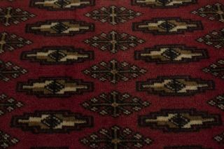 Small Size Handmade Vintage Turkoman 2X3 Persian Wool Rug Oriental Area Carpet 5