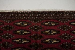 Small Size Handmade Vintage Turkoman 2X3 Persian Wool Rug Oriental Area Carpet 8