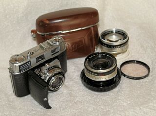 Rare Kodak Retina IIIC - Big C - With 35,  50 & 80mm Lenses 2