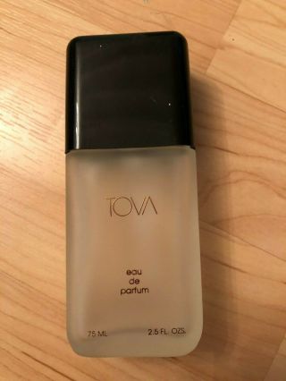Vintage Tova Eau De Parfum Perfume 2.  5 Fl Oz 75 Ml Frosted Bottle Partial Full