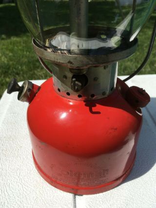 VINTAGE 9 - 58 RED COLEMAN Lantern.  200A SUNSHINE OF THE NIGHT w/ Case 5