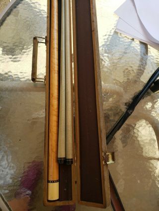 Mali Vintage Pool Cue Stick With Hard Case