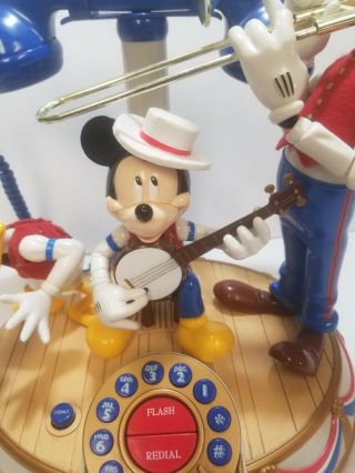 Vintage Disney Animated Mickey Mouse Dixieland Band Telephone 6