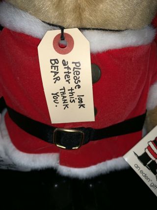 Vintage 1981 Eden Toys Paddington Bear,  Santa Suit,  Christmas,  with Tags 2