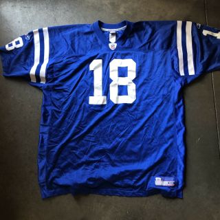 Vintage Reebok Indianapolis Colts Peyton Manning Authentic Pro Cut Jersey Sz 58