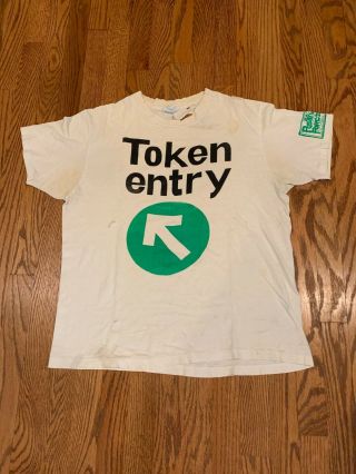 Vtg 1987 Token Entry Tour Shirt Agnostic Front Cro Mags Bad Brains Warzone Nyhc