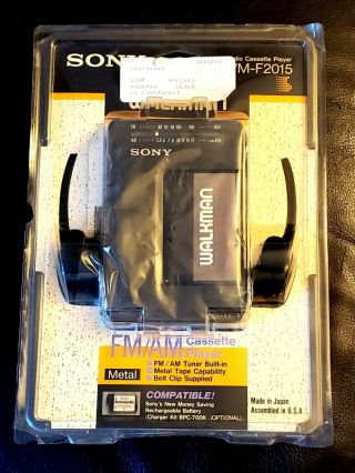 Vintage Black Sony Walkman Wm - F2015 Portable Am/fm Radio Cassette Player