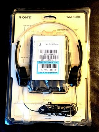 Vintage Black Sony Walkman WM - F2015 Portable AM/FM Radio Cassette Player 4