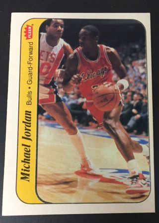 1986 87 Fleer Michael Jordan Rookie Sticker Authentic Vintage Card 8
