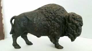 Antique Vintage Cast Iron (CI) Still Bank - Buffalo (Large) 2