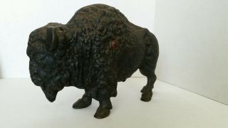 Antique Vintage Cast Iron (CI) Still Bank - Buffalo (Large) 4