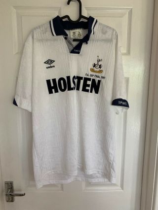 Tottenham Hotspur Spurs Shirt Vintage Umbro Size L Fa Cup Final