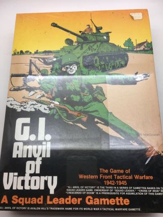 Vintage G.  I.  Anvil Of Victory Avalon Hill Board Game - Shrink Wrap Sw