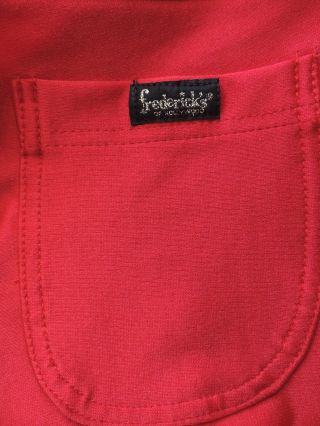 Vintage Frederick ' s of Hollywood Red Spandex Pants High Waist Disco Jeans M 4