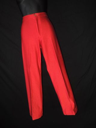Vintage Frederick ' s of Hollywood Red Spandex Pants High Waist Disco Jeans M 6