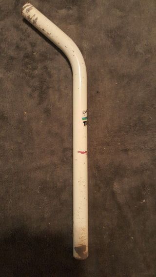 Old School Bmx 1980s Tioga White Seatpost 7/8 22.  2 With Brace Vintage Rare