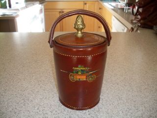 Vintage Leather Papeete Fire Bucket Smaller Size 7.  5