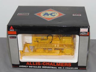 Vintage 1/16 Allis Chalmers Hd - 3 Industrial Crawler W/blade Speccast Nib Tractor