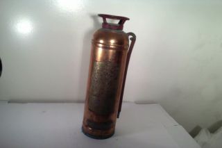 Antique Vintage Brass & Copper Fire Extinguisher