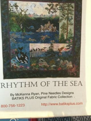 Mckenna Ryan Rare And Retired Batiks Rhythm Of The Sea Complete Quilt Kit.