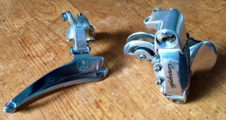 Vintage Campagnolo C Record 2nd Gen Front And Rear Derailleur 28.  5mm Very