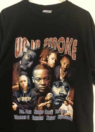 Vintage Up In Smoke Tour Shirt (snoop Eminem Dre Etc. ) Size Xl