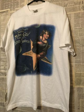 Vtg 90s The Smashing Pumpkins Mellon Colli Infinite Sadness Tour Signed T - Shirt