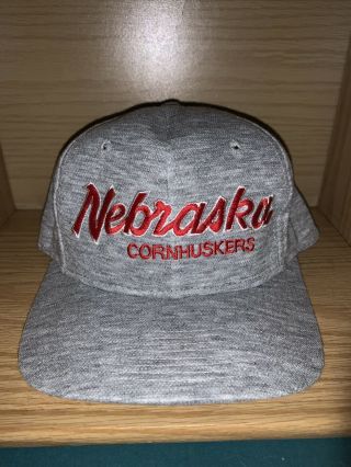 Vintage Nebraska Huskers Sports Specialties Script Snapback Hat
