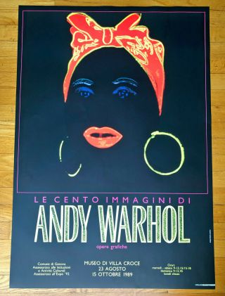 Andy Warhol Le Cento Immagini Di Vintage Poster 1989 Genoa Exhb Laviano Mammy