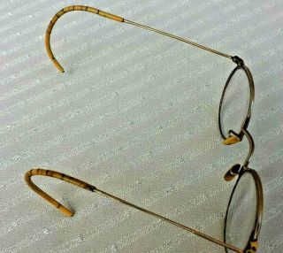 Vintage Antique 1930 ' s FUL VUE Round 12K Gold Filled Wire Frame Glasses w/ Case 3