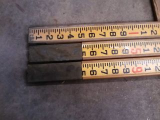 Vintage Dietzgen 6526 Wood Brass Survey Stick Measuring Grade Leveling Rod USA 2