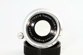 Very Rare Tokyo kogaku Topcor 5cm F 2.  8 Leica LTM39 Lens - From JP 2702 8