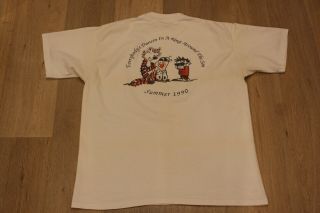 Vintage 1990 Grateful Dead Calvin and Hobbes T - Shirt Size XL White Tee Sun Love 7