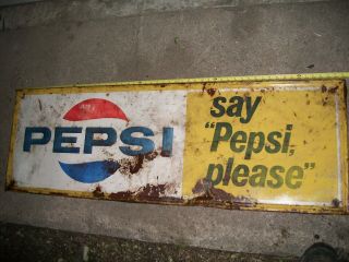 Pepsi HUGE Sign Vintage 