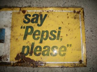 Pepsi HUGE Sign Vintage 