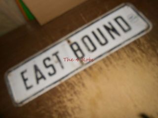 Vintage East Bound Railroad Sign From South Shore Line