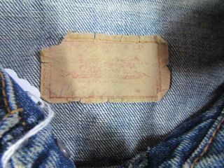 Vtg 60s 70s Levi Big E 70505 2 Pocket Denim Trucker Jacket Type 3 III Faded 2