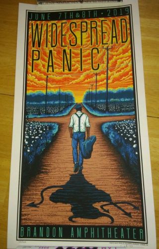 Widespread Panic - 2019 Brandon Ms Amphitheater Poster - 105/400 -,  Rare