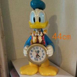 Vintage Donald Duck And Chip & Dale Large Alarm Clock Figure Clock 17.  3 "