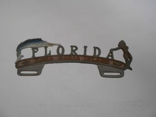Vintage Automobile Licence Plate Topper Anna Maria Island Flordia