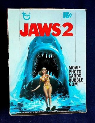Vintage 1978 Topps Jaws 2 Trading Cards Wax Box 36 Wax Packs