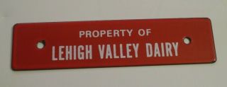 Vintage Porcelain Lehigh Valley Dairy Sign From A Milk Crate Allentown Pa