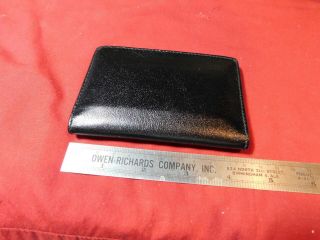 Vintage Gold - Pfeil Oxford Black Leather Card Case With Id Pocket