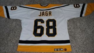 VTG 90 ' s CCM Pittsburgh Penguins Jaromir Jagr Size 52 Stitched Jersey 3