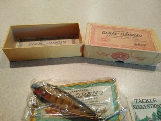 Vintage South Bend Fish - Oreno Lure No.  953 W Box Pristine Pack 2