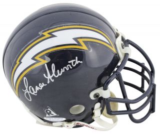 Chargers Lance Alworth Authentic Signed Vintage Authentic Mini Helmet Bas