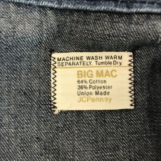 Vtg Big Mac JcPenney Denim Jacket Medium Small Union Made Chore Work Barn Coat 8