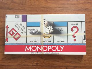Nos Vintage Monopoly Board Game Parker Bros.  1961 - Factory