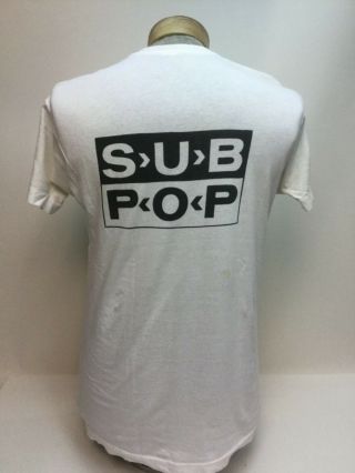 Rare Vintage 1980s LOSER Sub Pop T Shirt Rock XL Concert Tour 2