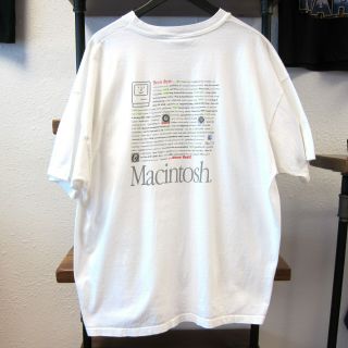 VTG 90s Apple Computers Rainbow logo 2 sided Promo T - Shirt og Macintosh Mac usa 2